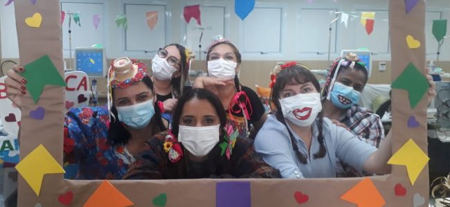 Arraiá para pacientes em hemodiálise